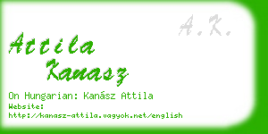 attila kanasz business card